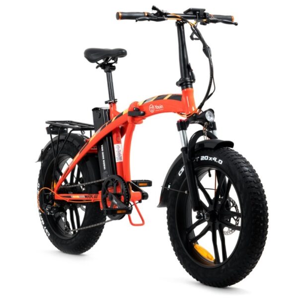 YOUIN Bicicleta Electrica Dubai Naranja Plegable