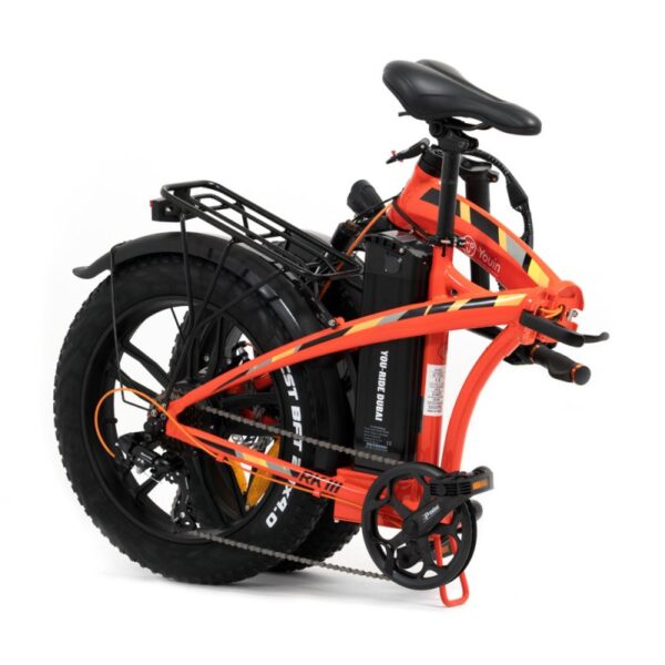 YOUIN Bicicleta Electrica Dubai Naranja Plegable - Imagen 3