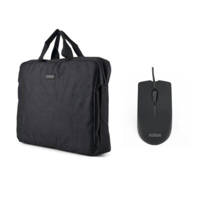NILOX Maletín 15.6"Negro+Ratón USB 1000dpi