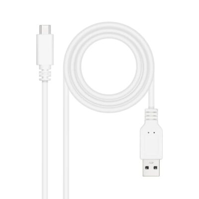 Nanocable Cable USB 2.0 3A USB-C-M/M 0.5M Blanco