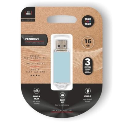 TECH ONE TECH Basic Pendrive 16Gb USB 2.0 Blue