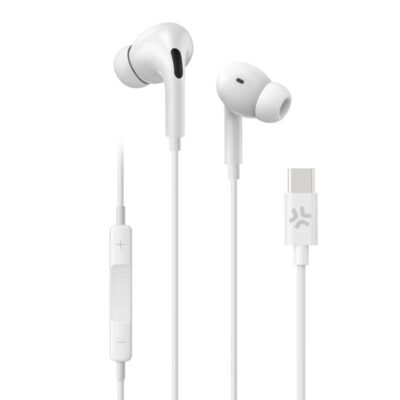 Celly Auriculares cable Usb-C Blanco