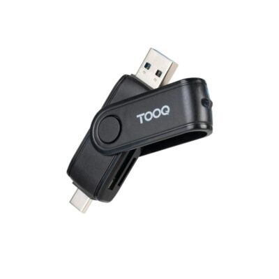 Tooq TQR-3003B Lector USB-C 2.0+USB-A 3.0 SD/TF