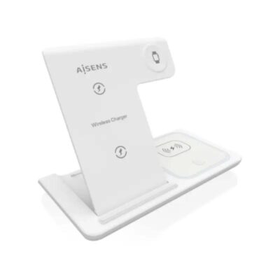 Aisens Cargador Inalámbrico USBC 15W 3 en 1 Blanco
