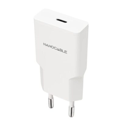 Nanocable Cargador USB-C/PD + USB-A/QC 30W Blanco