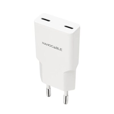 Nanocable Cargador 2xUSB-C/PD 30W  Blanco