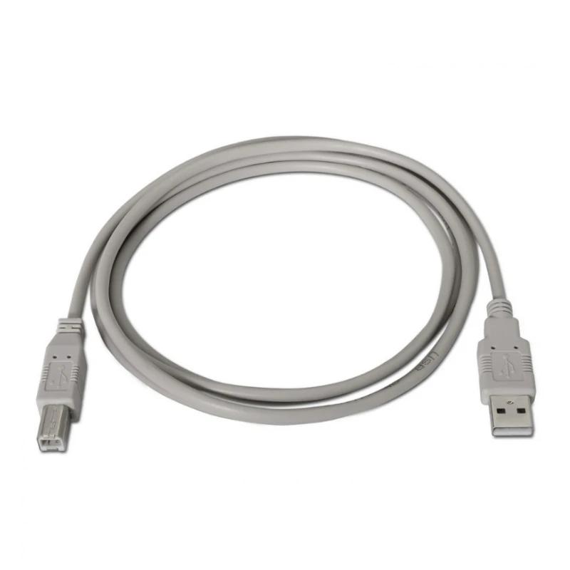 Aisens Cable USB 2.0 impresora A/M-B/M beige 1.8m - Imagen 2
