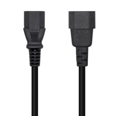 Aisens Cable alimentación C13/H-C14/M negro 1.5m