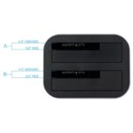 Tooq TQDS-805G Dock Station Doble Bahía HDD Gris - Imagen 4