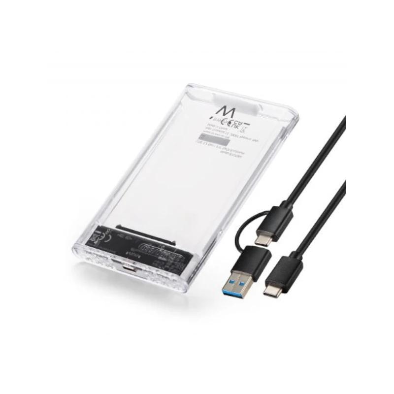 AAACET0291_800 EWENT Carcasa USB3.2 Gen1 para SATA2.5"USB-C+A Tra - Imagen 1