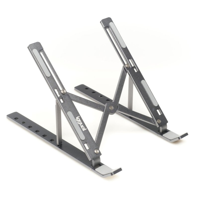 AAOAAC0117_800 iggual Soporte elevador plegable portátil 17" gris - Imagen 1