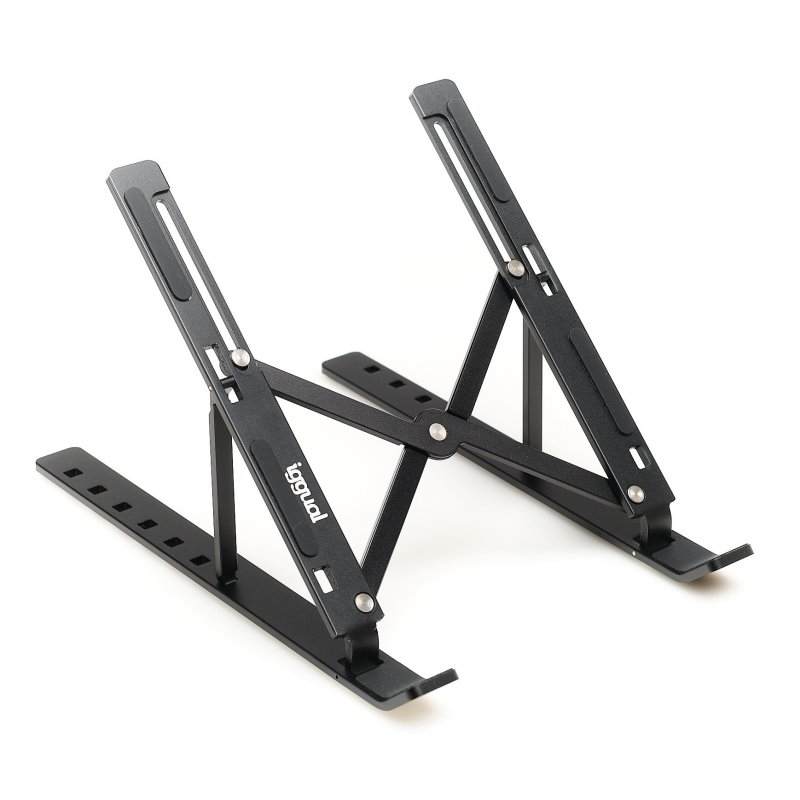 AAOAAC0122_800 iggual Soporte elevador plegable portátil 17 negro - Imagen 1