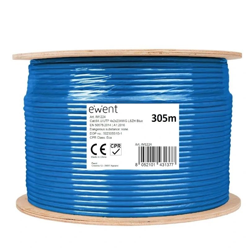 AAOAAC0162_800 Ewent Bobina Cable Red CAT6A U/UTP,LSZH,305m - Imagen 1
