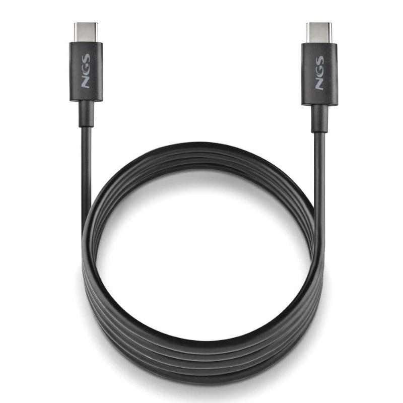 AAOAAC0212_800 NGS CABLE CARGA RAPIDA USB-C A USB-C 1M NEGRO - Imagen 1