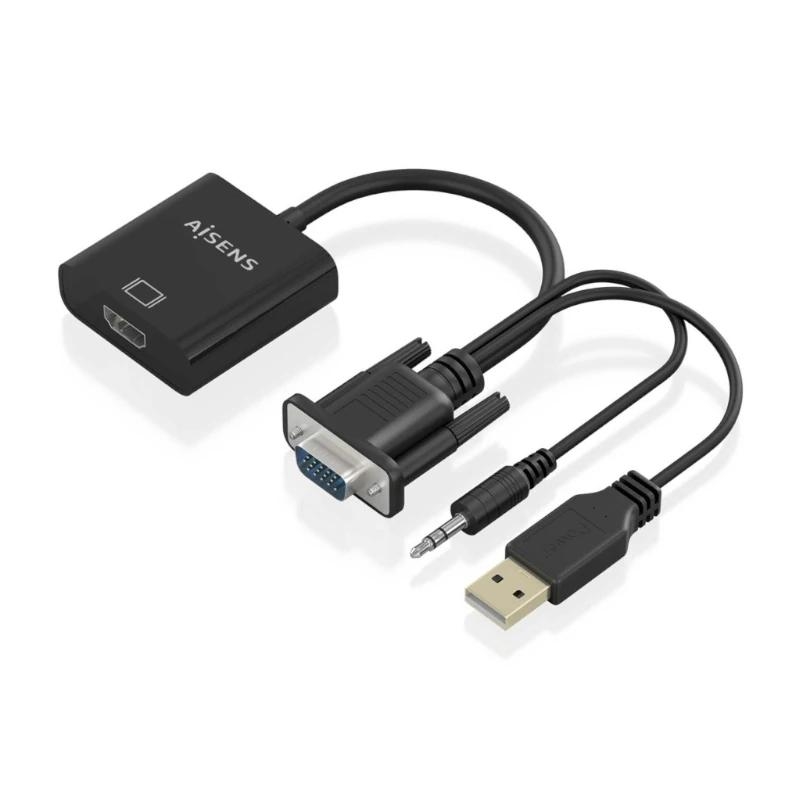 AAOAAC0218_800 Aisens Conversor SVGA/M+JACK3.5/M+USB A/M HDMI/H - Imagen 1