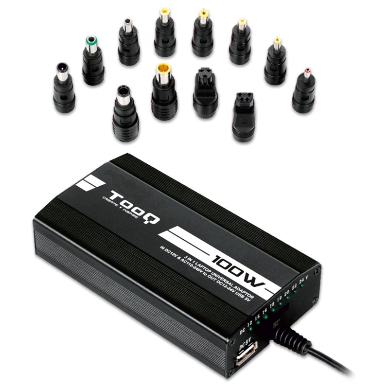 AAOACR0220_800 Tooq Cargador portátil 100W 3en1 12 conectores - Imagen 1