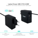 Tooq Cargador portátil conector USB-C 65W - Imagen 2