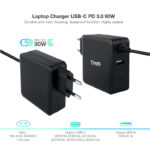 Tooq Cargador portátil conector USB-C 90W - Imagen 2