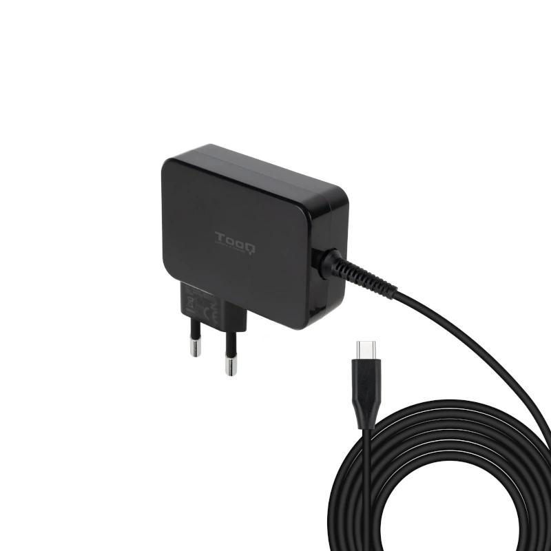 AAOACR0273_800 Tooq Cargador portatil GAN USB-C PD 90W Negro - Imagen 1