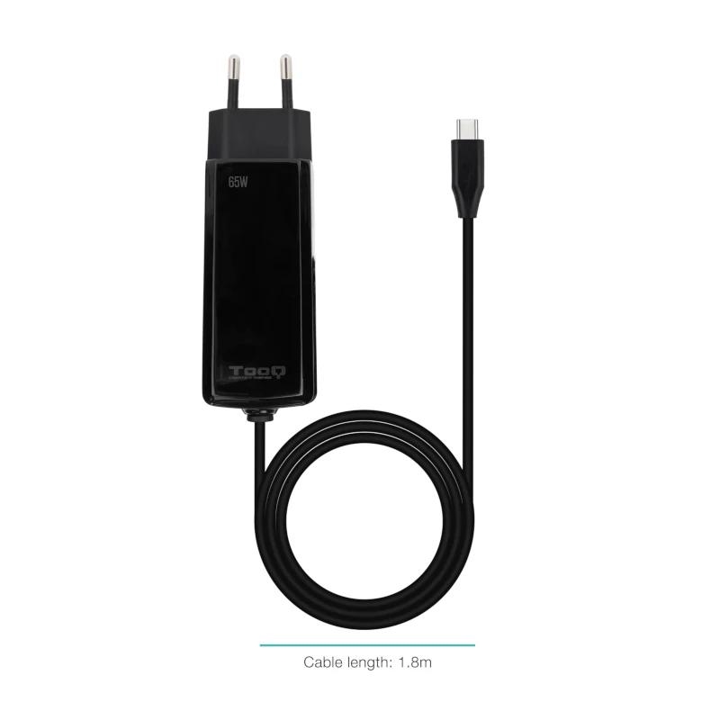 AAOACR0293_800 Tooq Cargador portátil GAN USB-C PD 65W Cúbico - Imagen 1