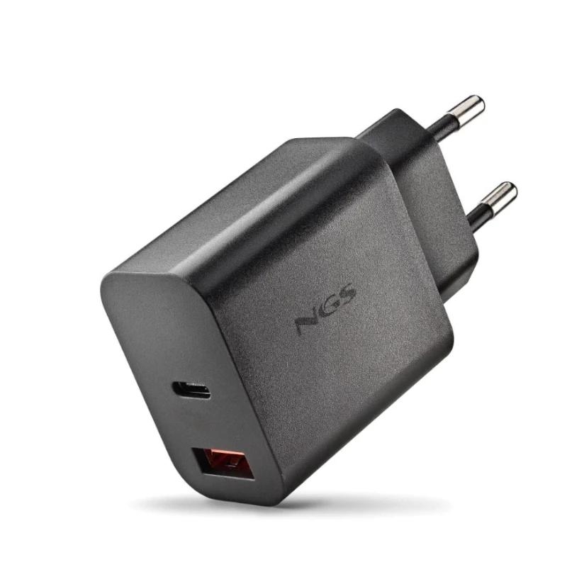 AAOACR0303_800 NGS CARGADOR GAN ULTRARAPIDO 30W USB-C+ USB-A - Imagen 1