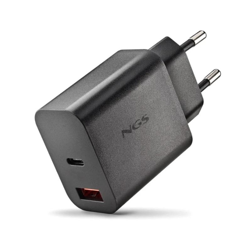AAOACR0304_800 NGS CARGADOR GAN ULTRARAPIDO 20W USB-C+ USB-A - Imagen 1