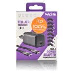 NGS PACK CARGA USBC 65W+CABL 1,5M+5 CLAVIJ HP - Imagen 2