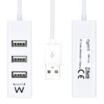 EWENT EW1122 MINI-HUB USB 4 PUERTOS BLANCO - Imagen 3