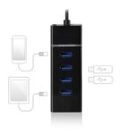 Ewent E1137 HUB USB TIPO C 4 PUEROS USB 3.1 - Imagen 3