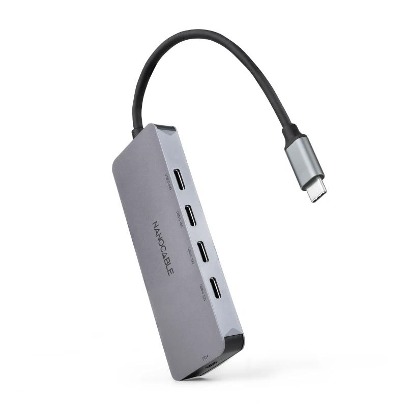 AAOAUS0242_800 Nanocable HUB USB-C/M a 4xUSB-C/H + USB-C PD 100W - Imagen 1