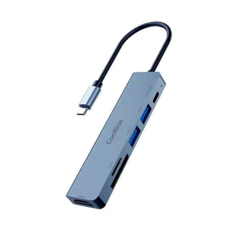 AAOAUS0256_800 Coolbox MINIDOCK C61 USB-C PD/2USB-A/SD/MSD/HDMI4K - Imagen 1