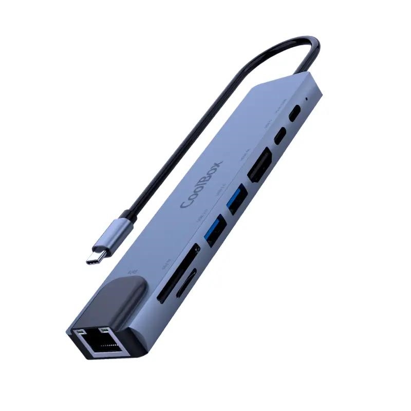 AAOAUS0257_800 Coolbox M.DOCK C81 USB-C/1PD/2USB-A/HDMI/SD/MSD/RJ - Imagen 1
