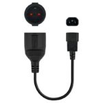 Nanocable Cable Adaptador C14/M a CEE7/H, 25cm - Imagen 2
