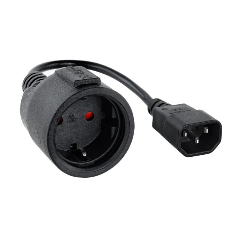 AASASA0134_800 Nanocable Cable Adaptador C14-M a CEE7-H, 50cm - Imagen 1
