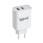 iggual Cargador doble 2xUSB carga rápida QC3.0 30W - Imagen 2