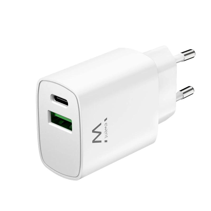 AATCAT0327_800 EWENT Cargador rapido Q3 20w Usb-C y Usb-A - Imagen 1