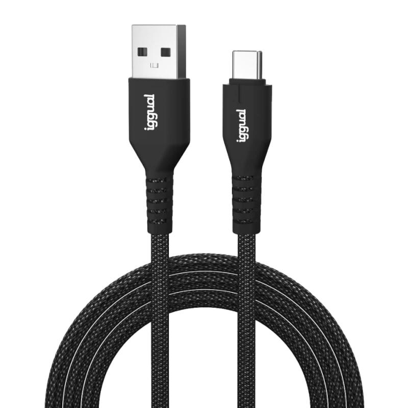AATCAT0424_800 iggual Cable USB-A a tipo C 3A 100 cm trenzado - Imagen 1