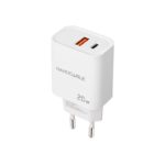 Nanocable Cargador USB-C/PD+USB-A/QC 20W Blanco - Imagen 2