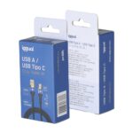 iggual Cable USB-A a tipo C 3A 100 cm trenzado LED - Imagen 2