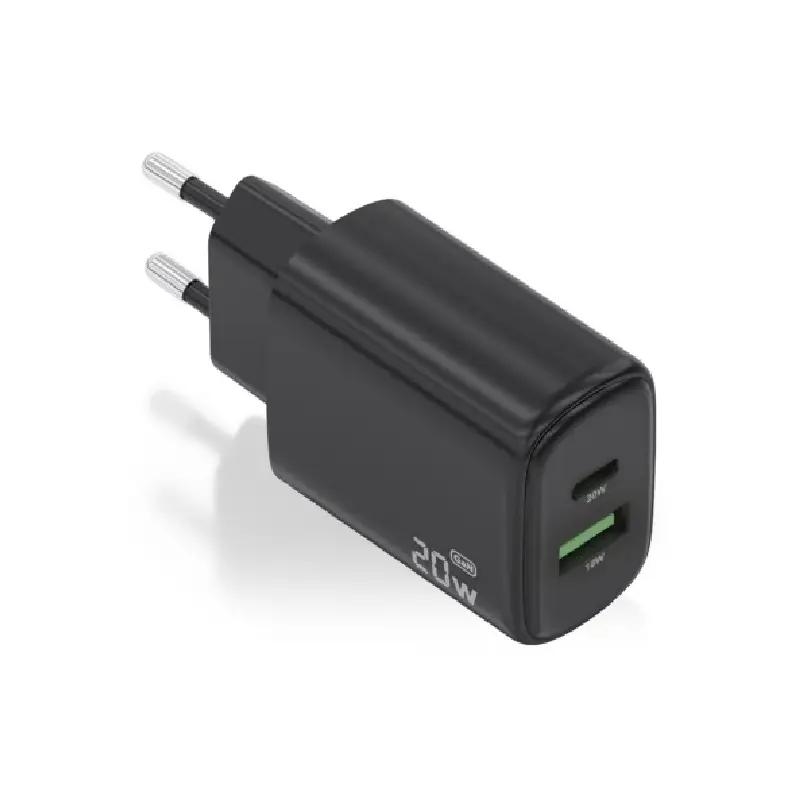 AATCAT0494_800 Aisens Cargador GaN 20W USB-C PD 3.0 USB-A QC3.0 - Imagen 1