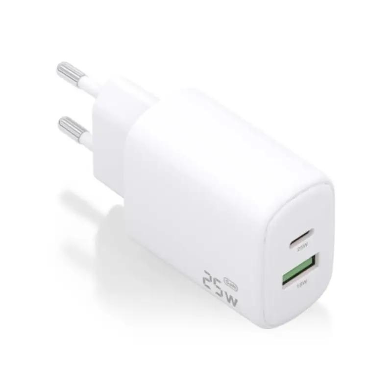 AATCAT0496_800 Aisens Cargador GaN 25W USB-C PD 3.0 USB-A QC3.0 - Imagen 1