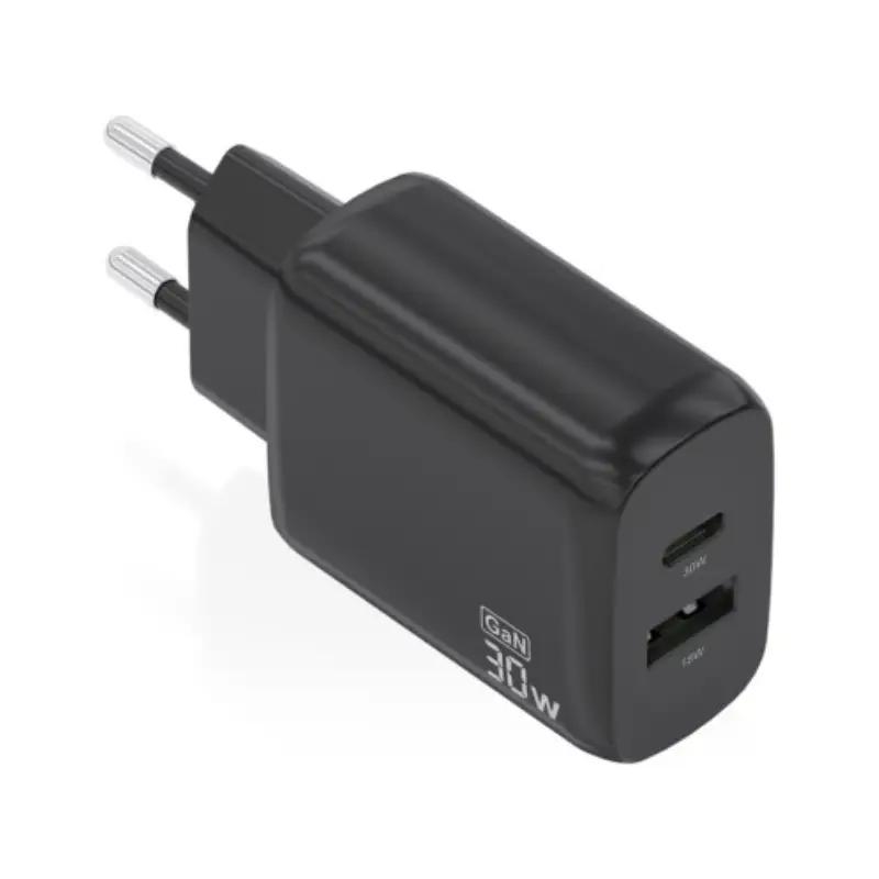 AATCAT0497_800 Aisens Cargador GaN 30W USB-C PD3.0 QC4.0 USB-A - Imagen 1
