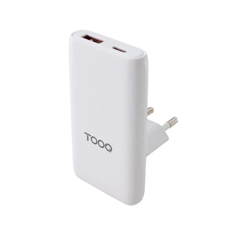 AATCAT0520_800 Tooq Cargador pared GAN USB-C/PD + USB-A/QC 65W - Imagen 1