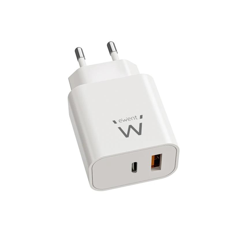 AATCAT0522_800 EWENT EW1318 Cargador rápido USB-C PD 20W USB-A QC - Imagen 1