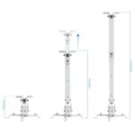 Tooq PJ2012T-W Soporte Proyector Techo Blanco - Imagen 2