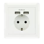 Nanocable Base de enchufe pared schuko+2USB 2.4A - Imagen 2