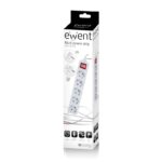 EWENT EW3955  Regleta 5 Tomas / 1 interruptor 1.5m - Imagen 2
