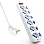 EWENT EW3932-5m Regleta 6 Tomas / 6 interruptor 5m - Imagen 2