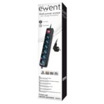 Ewent EW3924 Regleta 6 tomas con proteccion Negro - Imagen 3