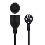 Nanocable Cable Alim. Alargador schuko negro 5 M - Imagen 3